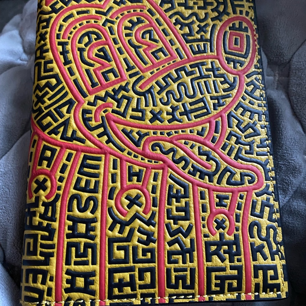 Coach Disney Mickey Mouse X Keith Haring Passport Case Ltd Edition #C6914 NWT